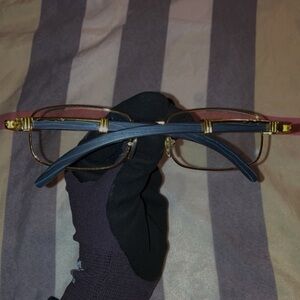 SALE! (NEW) Black / Gold rimmed squared designer luxury glasses. NEW